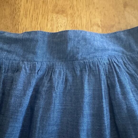 Blue Tiered Cottage Core A Line Skirt Size Petite Small Peasant Boho Cowgirl - Picture 6 of 9